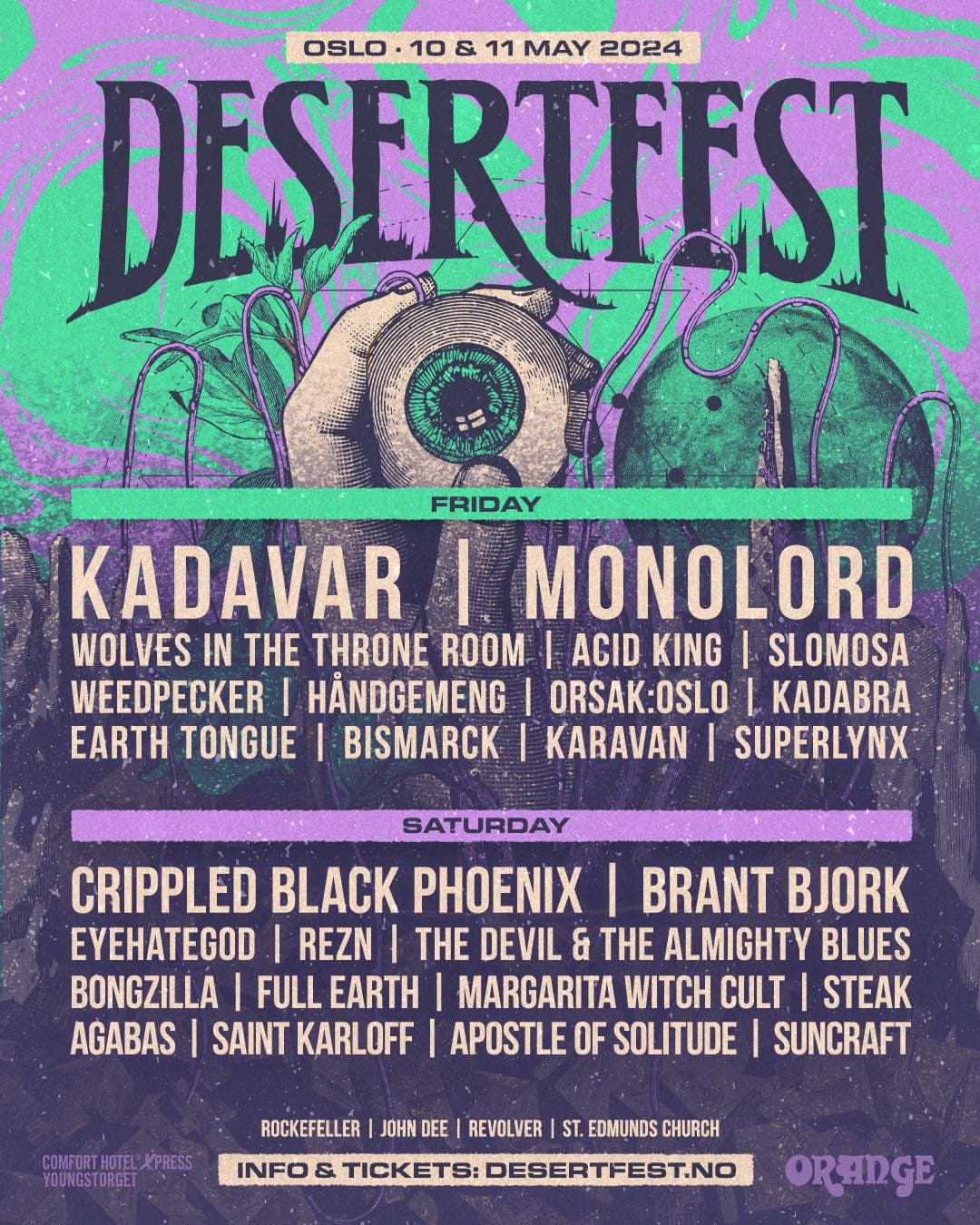 Desertfest Oslo 2024 lineup poster
